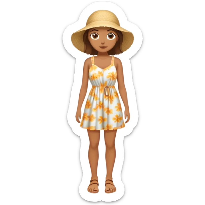  woman in brach outfit dress full body sticker