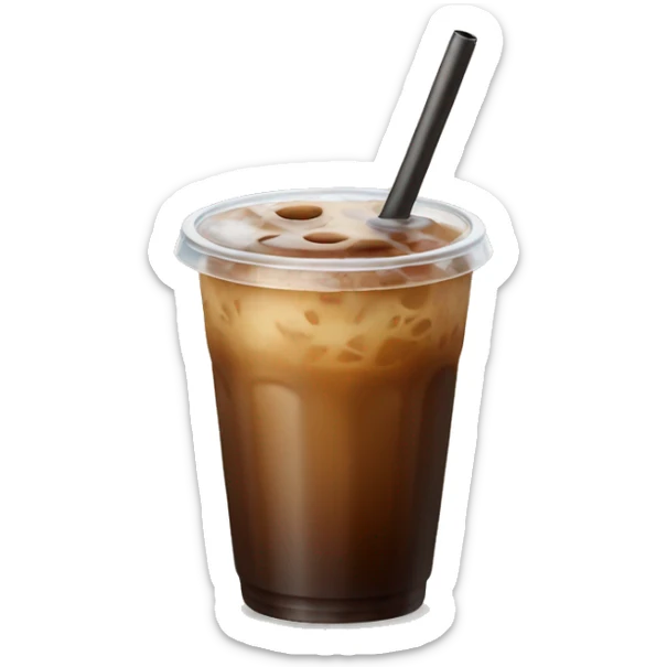 Iced coffee without a logo sticker