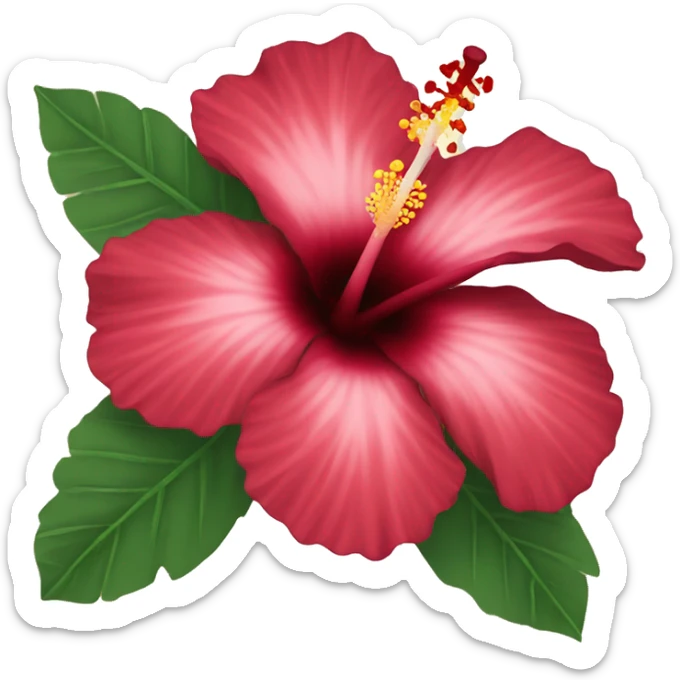 Hibiscus flower sticker