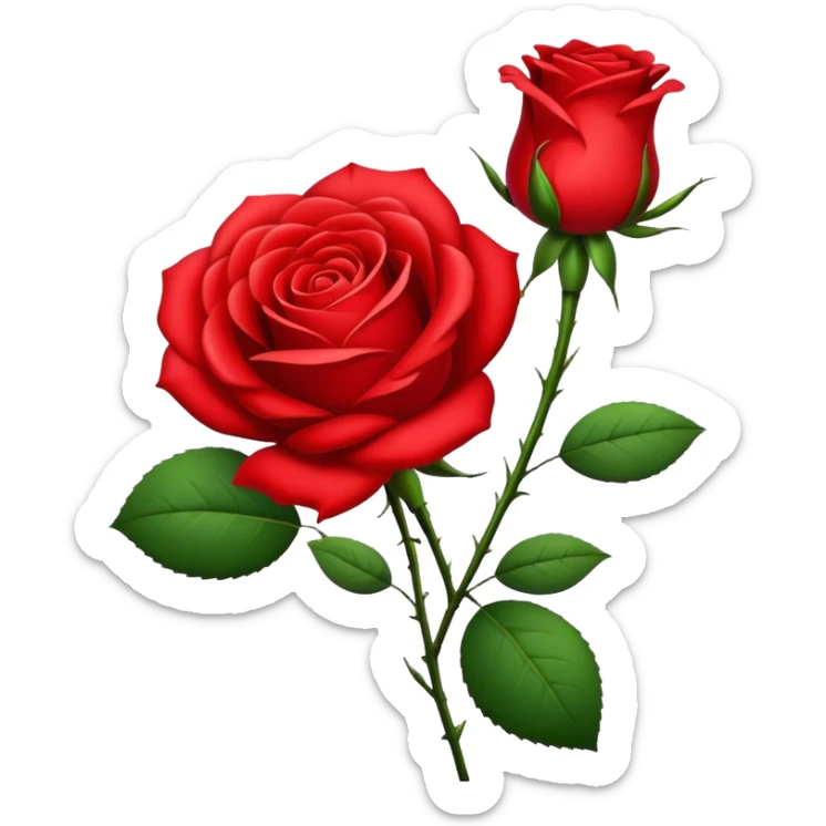 Red rose  sticker
