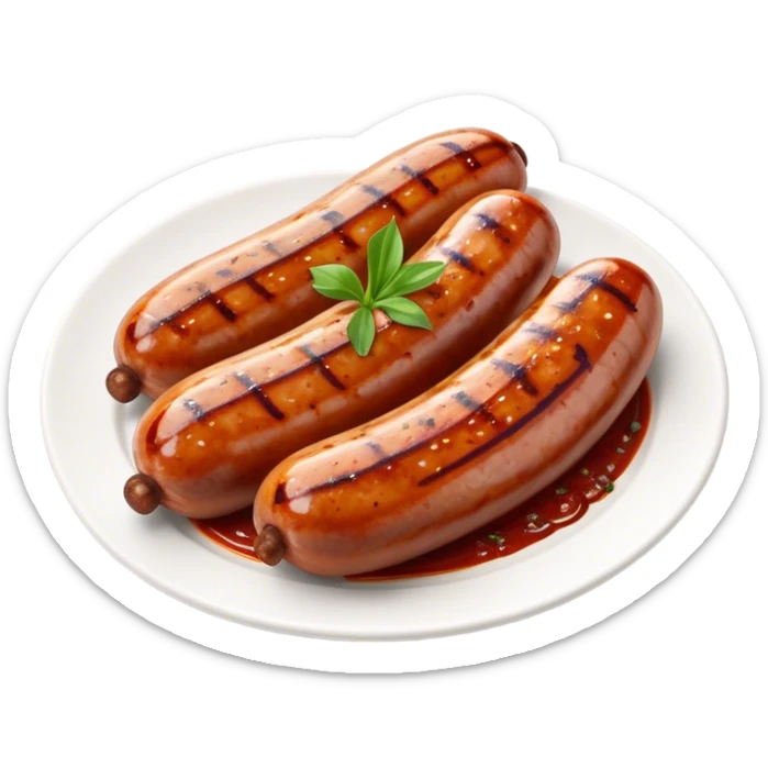 Cinematic spicy chipotle sausage, glistening with smoky, tangy sauce, charred and grilled to perfection, sliced open to reveal juicy filling, served with fresh herbs, rich and flavorful, detailed and appetizing. sticker