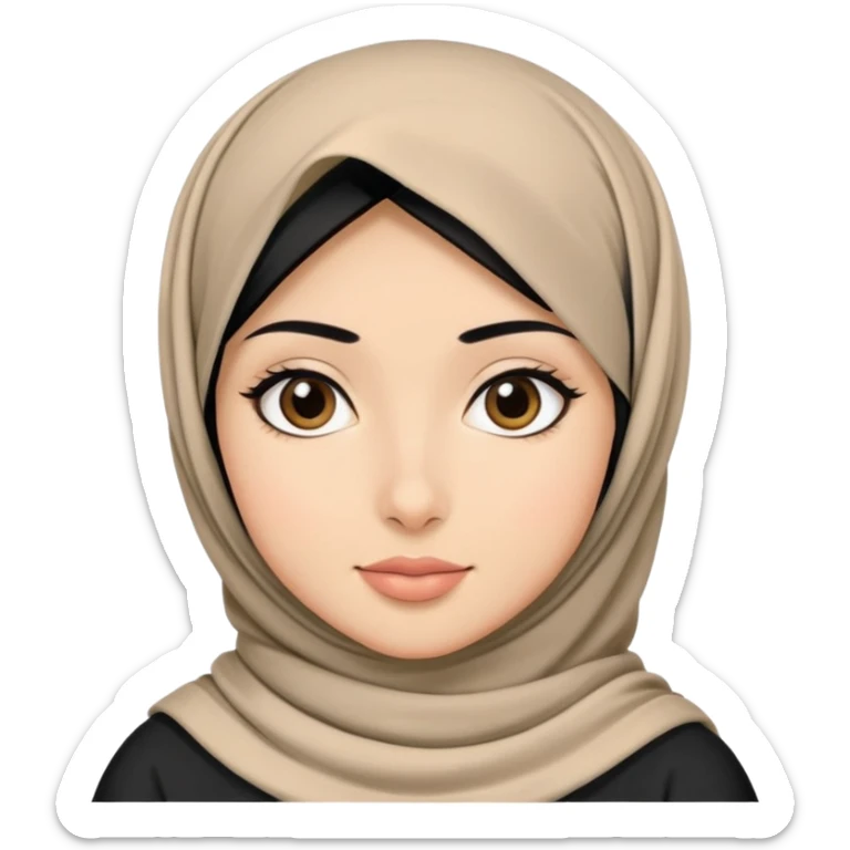 A halal girl and Black hair girl sticker