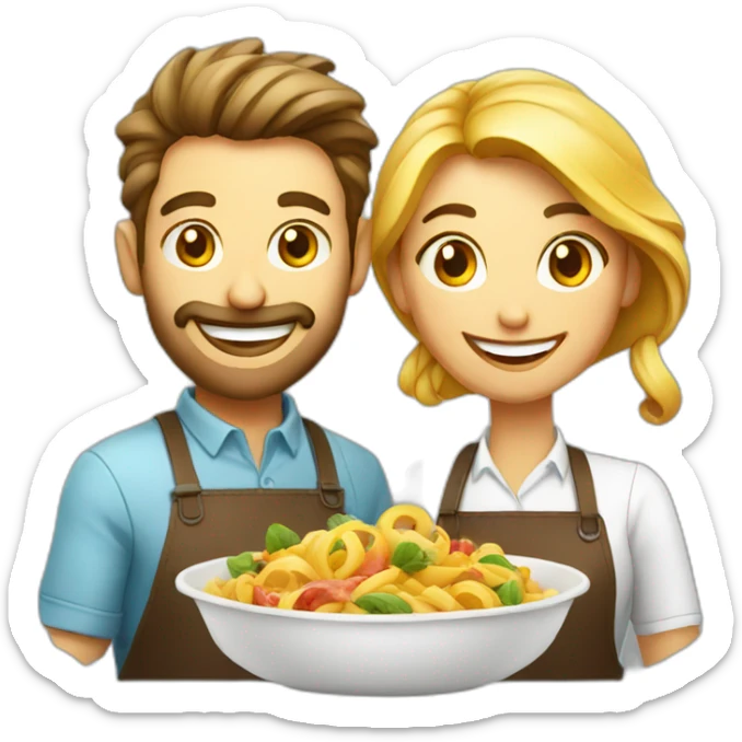 food photographers man and woman happy sticker