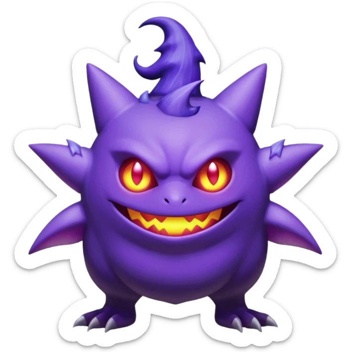 Mismagius-Misdreavus-Gengar-Haunter-Fakémon-hybrid-creature (full body)  sticker