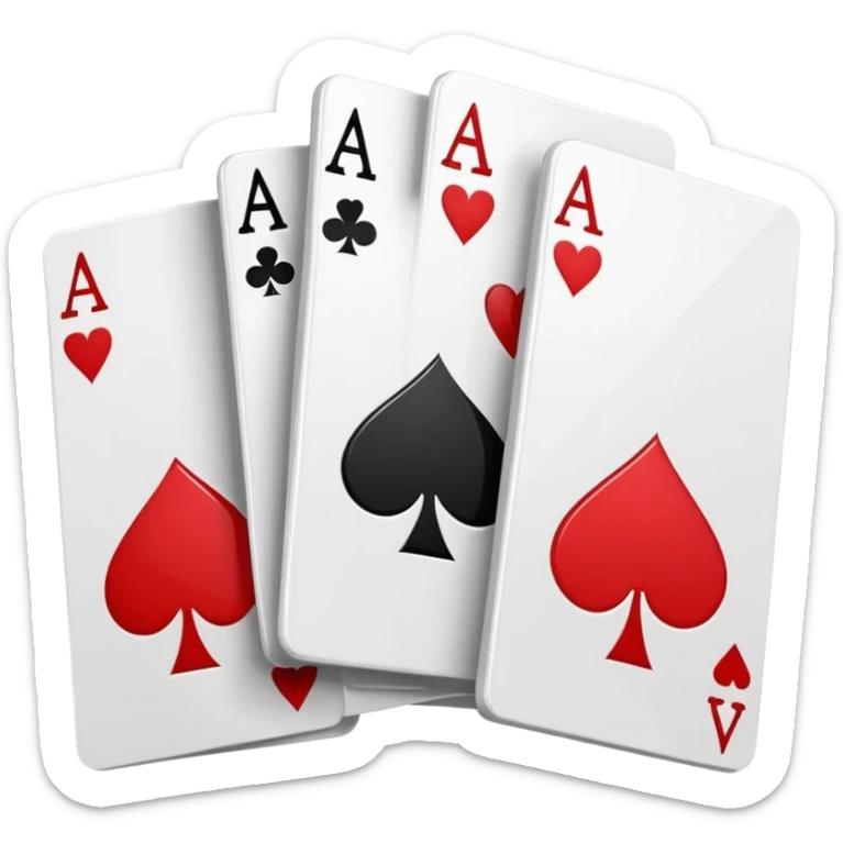 spinning playing card that switches between ace of spades, ace of hearts, ace of clubs, and ace of diamonds each rotation sticker