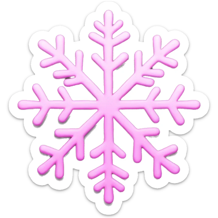 pink snowflake sticker
