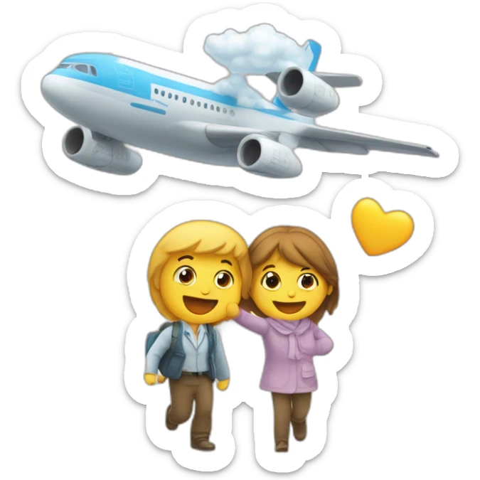 Un avion qui fonde contre deux tour jumelles sticker