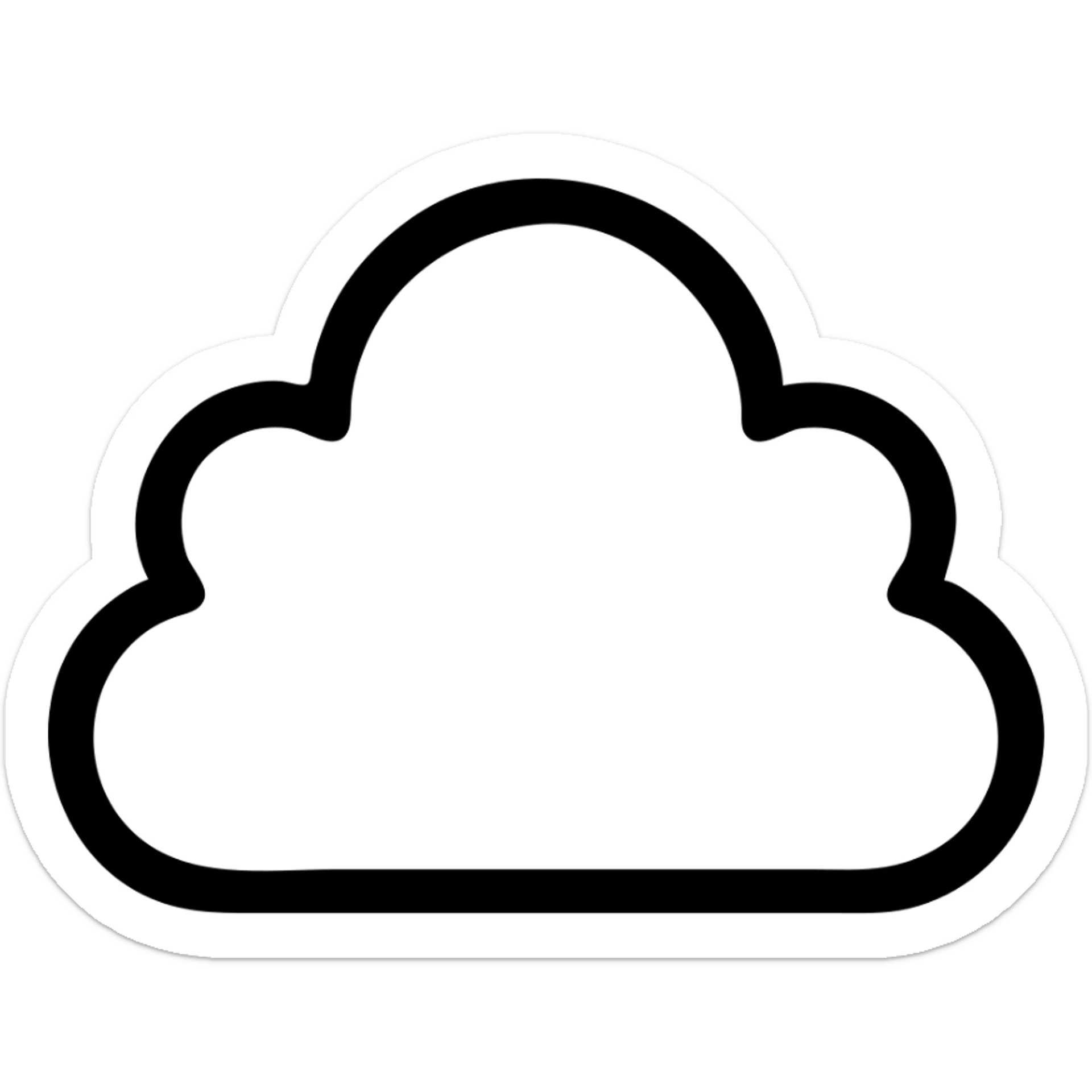 облако 4 выступами sticker