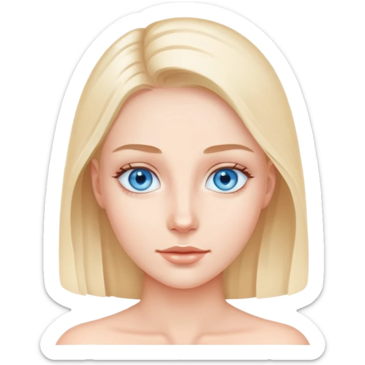 Skin care, blue eyes  sticker
