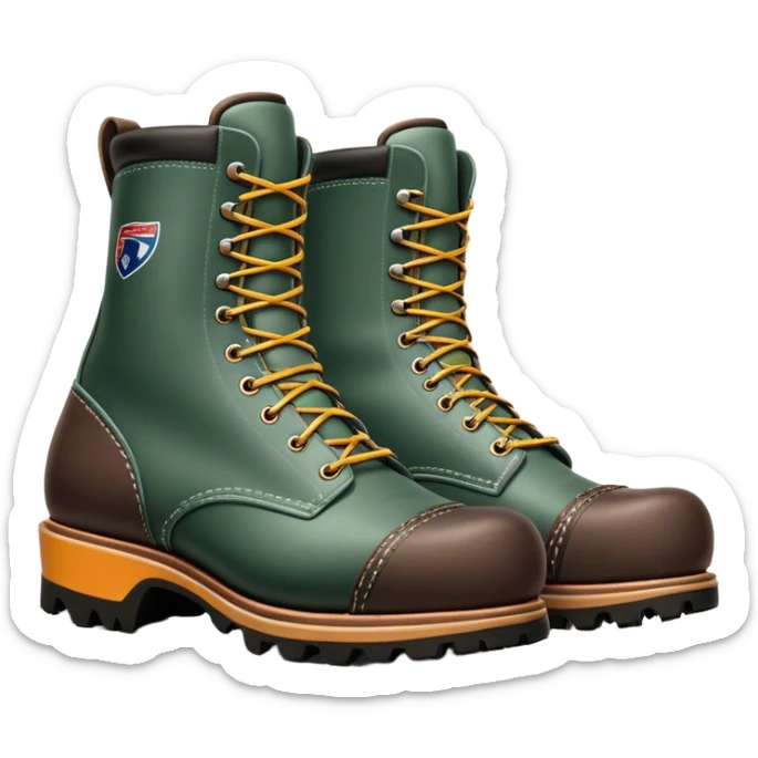 Cinematic Realistic image of a pair of AFL boots, showcasing detailed leather stitching and a rugged sole with fine cleat impressions, captured against a blurred stadium background with high-energy, dynamic lighting sticker