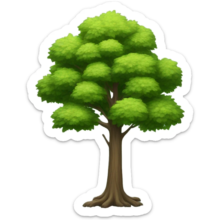 tall tree, realistic style sticker