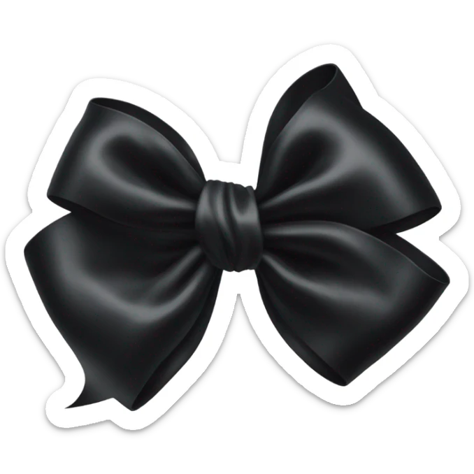Black bow sticker