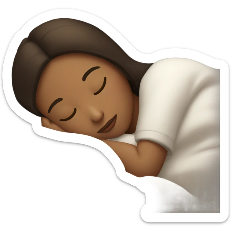 Brunette girl sleeping sticker