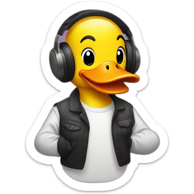 dj duck sticker
