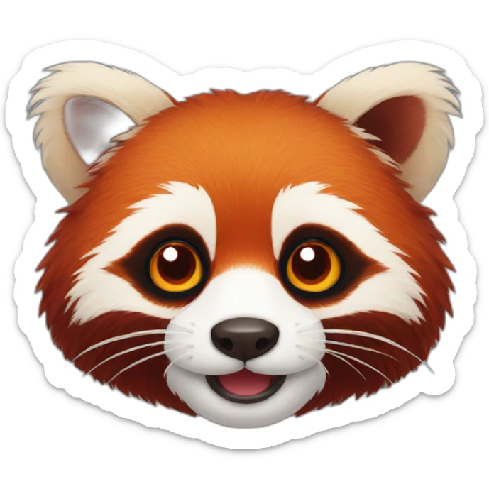 Red eyed red panda sticker