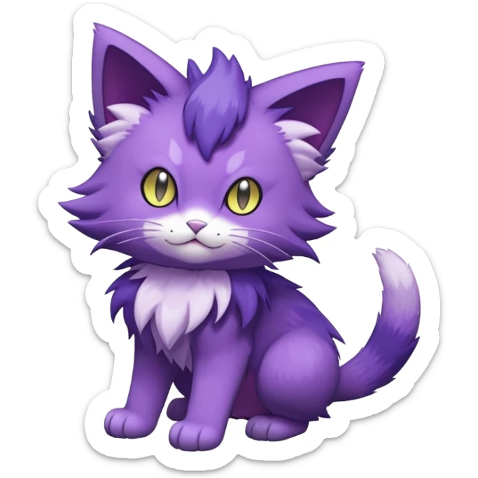 Purrloin-Delcatty-Pokémon-Fakémon-hybrid-creature (full body) sticker