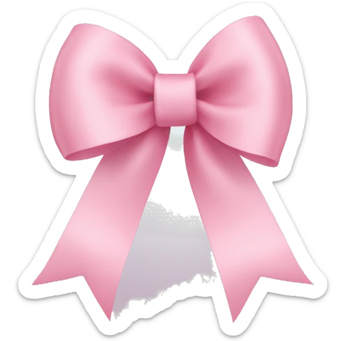 light pink ribbon bow sticker