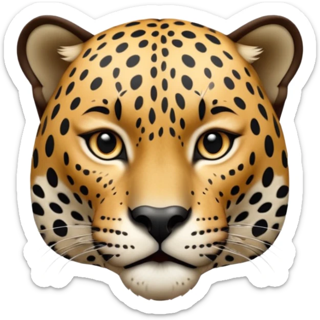 A high-resolution photo-realistic digital illustration of a baby jaguar, chest upward A high-resolution, photo-realistic digital illustration of a majestic jaguar sticker