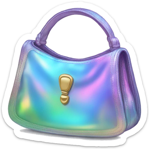 Iridescent purse sticker
