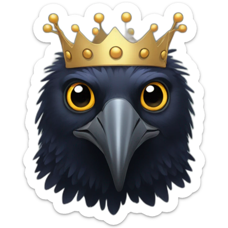 Crow crown sticker