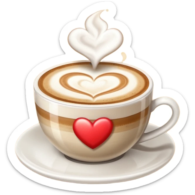 Genera un emoji di una  tazzina di cappuccino senza emoticon se senza fiamma sticker