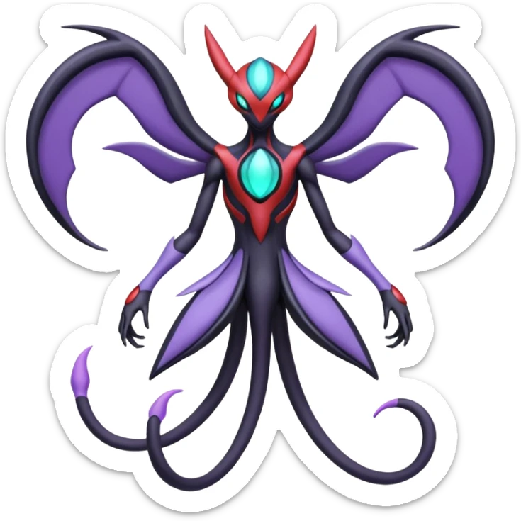 Deoxys-Darkrai-Yveltal-Lunala-Fakémon-hybrid-creature (full body)  sticker