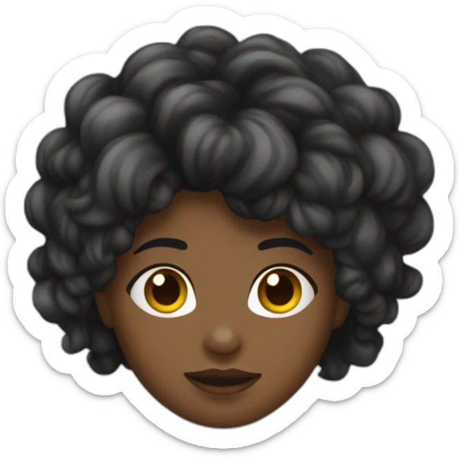 une jeune fille au cheuveux noir avec des taches de rouseur sticker