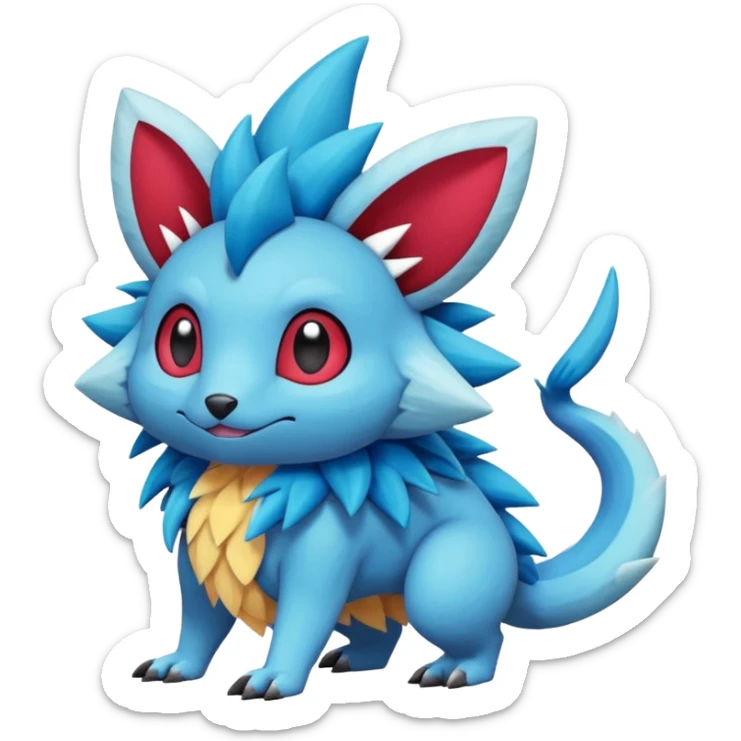 Plagg-Tikki-Spike-Trixie-Fakémon-Pokémon-animal-hybrid-fusion-creature (full body) sticker