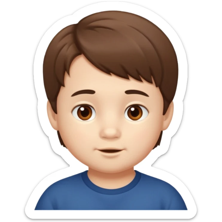 QUIERO QUE ME HAGAS A UN NIÑO DE 6 AÑOS, TIENE LA MELENITA UN POCO LARGA, LA CARITA ESTRECHA Y MOFLETES MUY BONITOS, OJOS MARRONES Y IEL CLARA, EL PELO UN PCOO MAS CLARO, LA BOCA UN POCO MAS GRANDE Y LA NARIZ UN PELIN MAS ANCHA DE ABAJO ES IN CHICO sticker