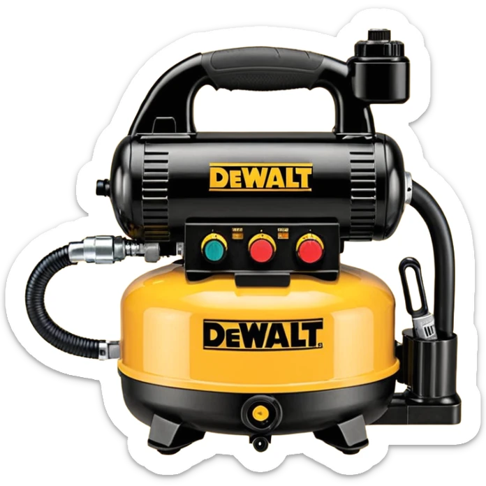DEWALT 6 Gal. 18-Gauge Brad Nailer and Heavy-Duty Pancake Electric Air Compressor Combo Kit emoji style  sticker
