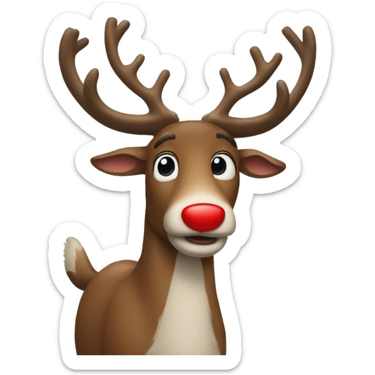 Red Nosed Reindeer sticker
