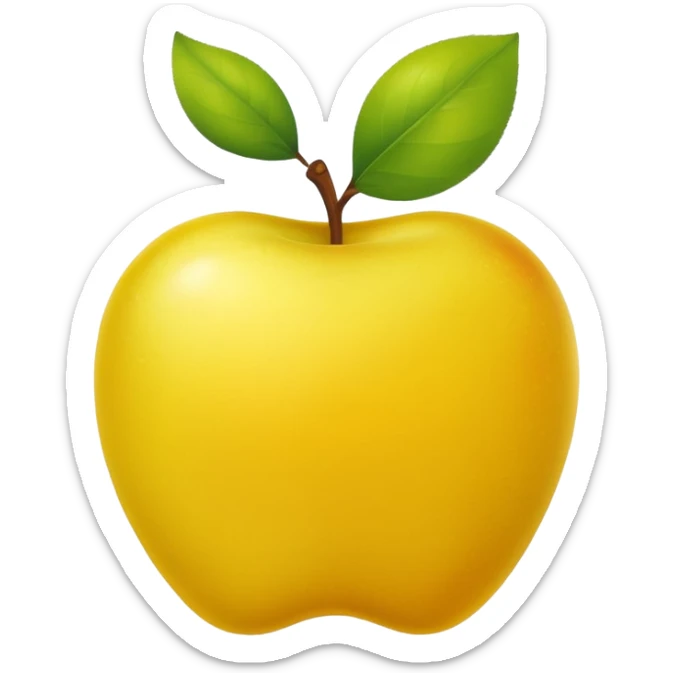 yellow apple sticker