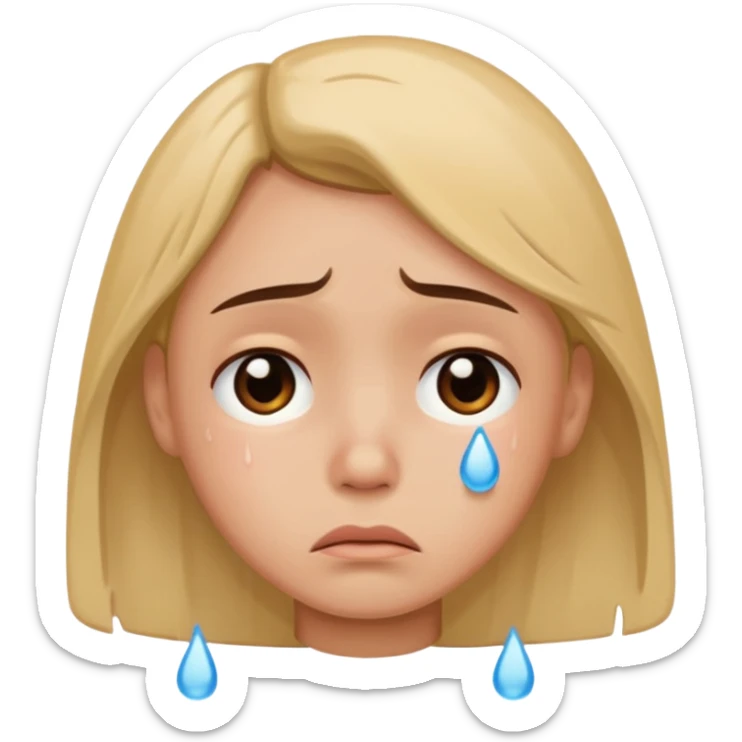 majorly just a face of one of the characters from TUYU's songs, looking sad sticker