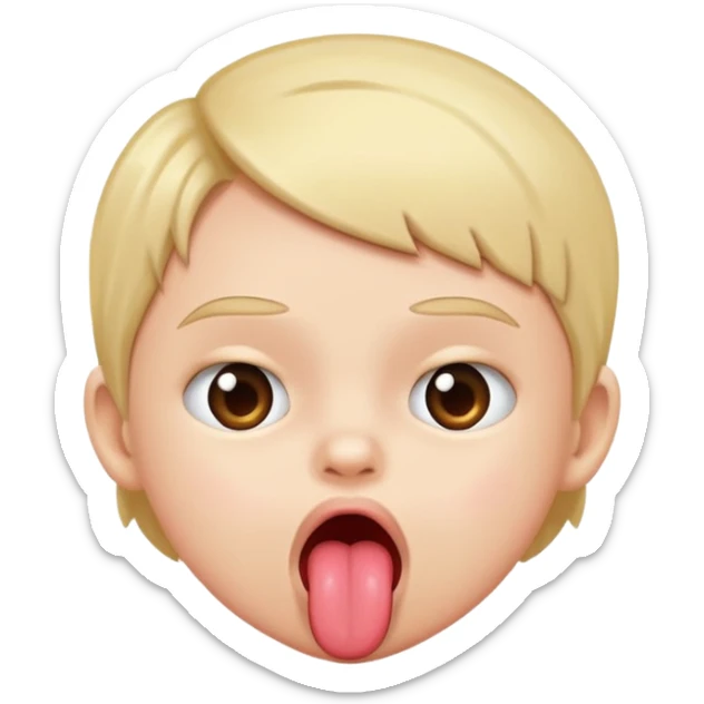 A person who shows his tongue is like a child who is offended sticker