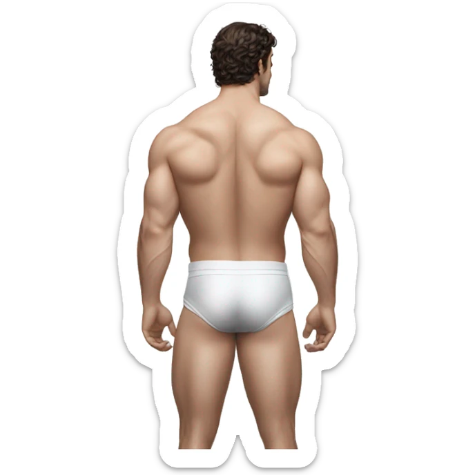 Henry cavill in a jock, backwards view sticker