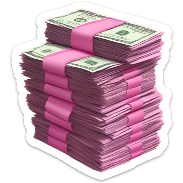 Pink money sticker