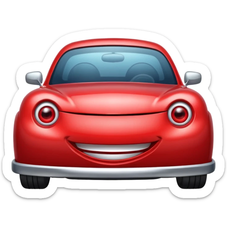 auto con cara sticker