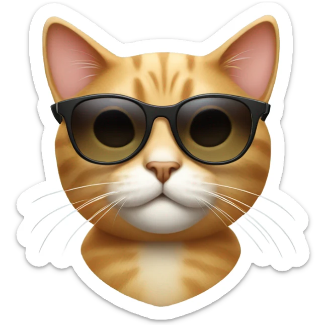 Cat with sunglasses sticker