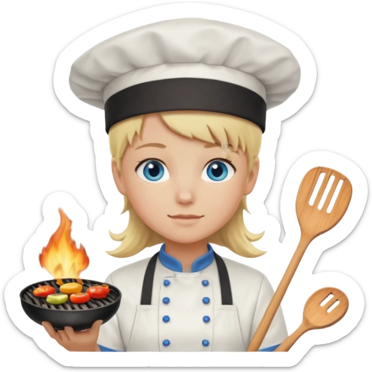 Blue eyed blond hair 18 year old grilling with friends in parking lot sticker