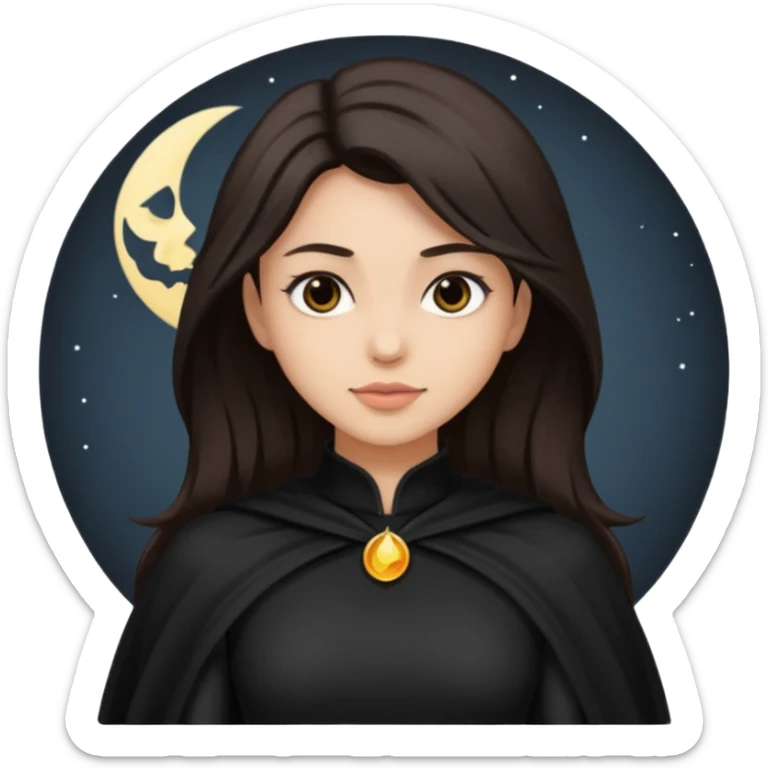 Shadow Moon from American Gods with dark brown hair, black outfit sticker