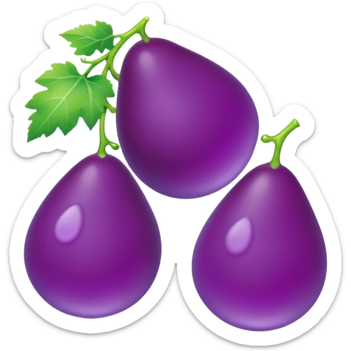 3 purple Drops with kool aids signature color, Juicy , no faces, just like the drops emoji 💦, just singular no extras, spraying left make them sideways sticker