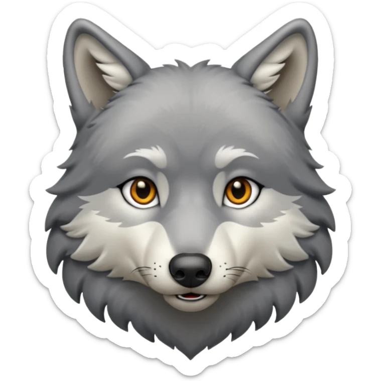 Lobo gris mandando beso sticker