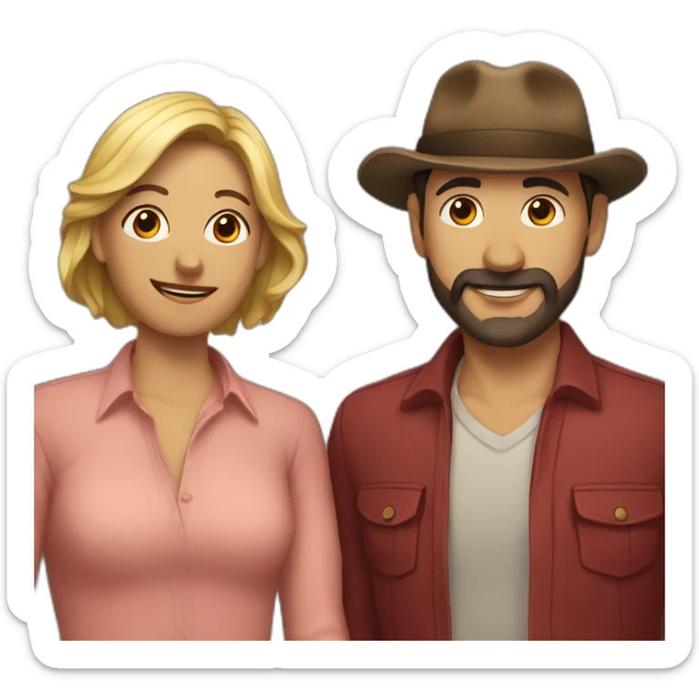 pareja de hombres sticker