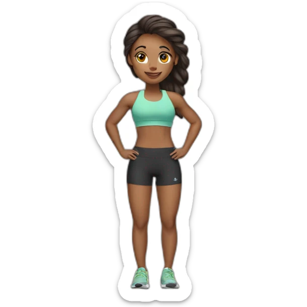 fitness girl sticker