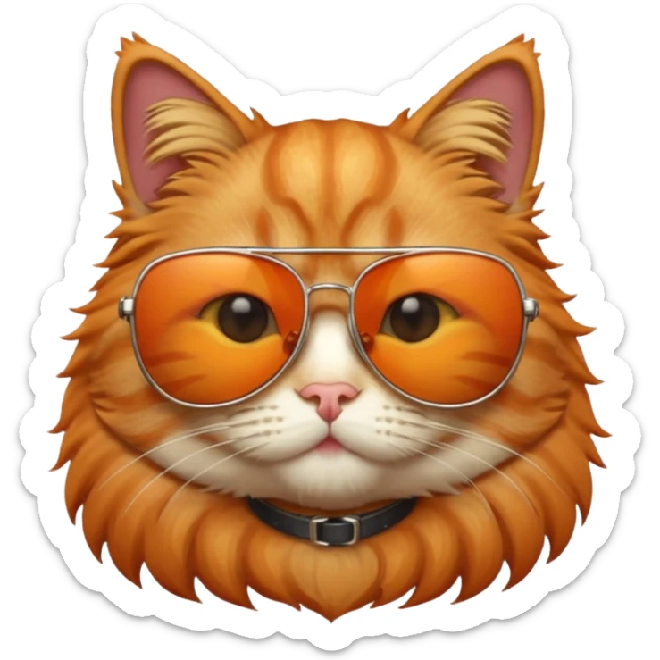 Cat with sunglasses sticker