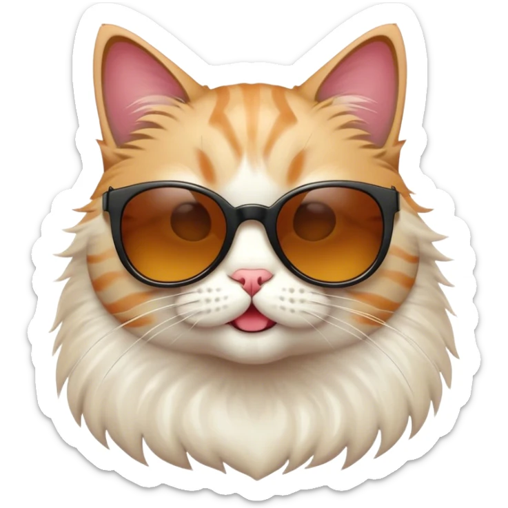 Cat with sunglasses sticker