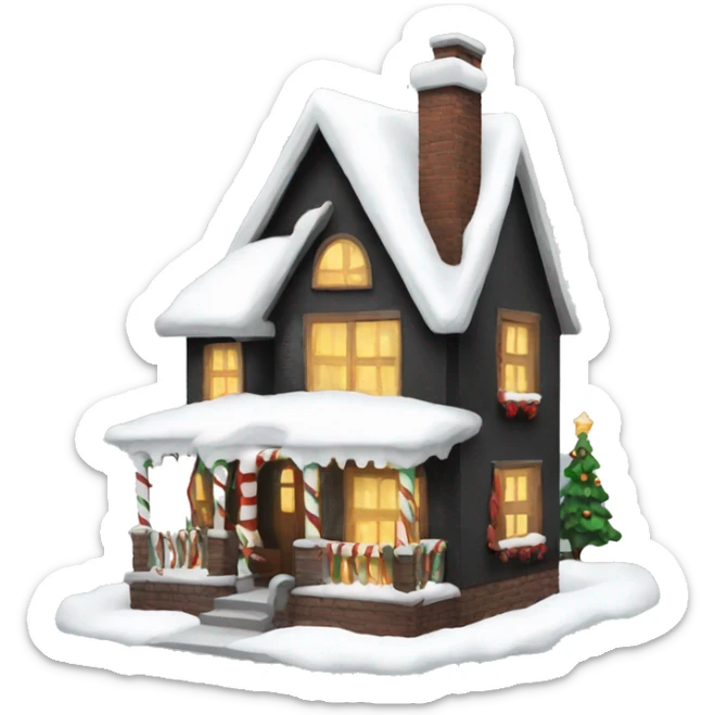 Christmas house sticker
