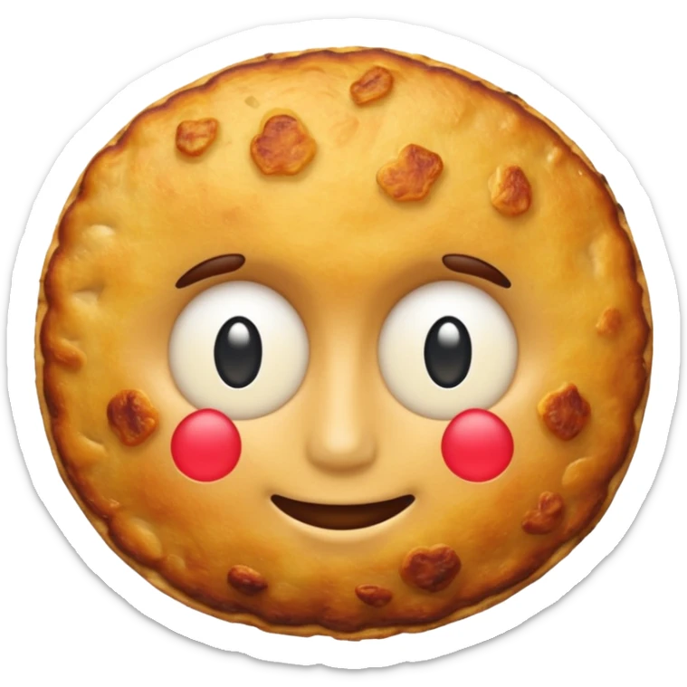 emoji of a Swiss rösti, round, golden and crispy sticker