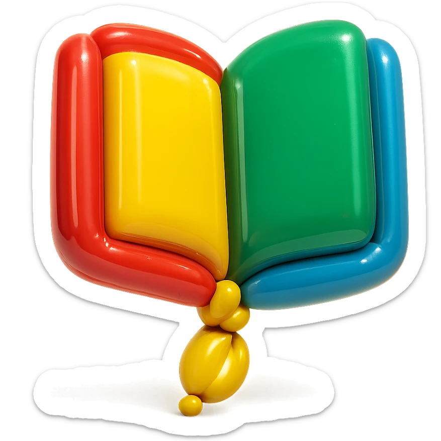 a diary, inflated and playful sticker