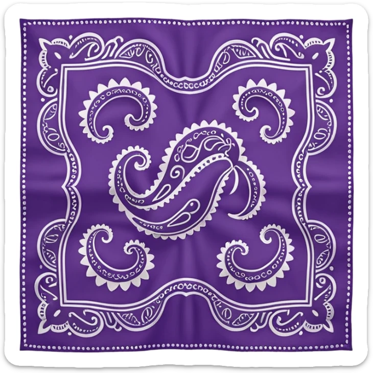 Paisley purple bandana
 sticker
